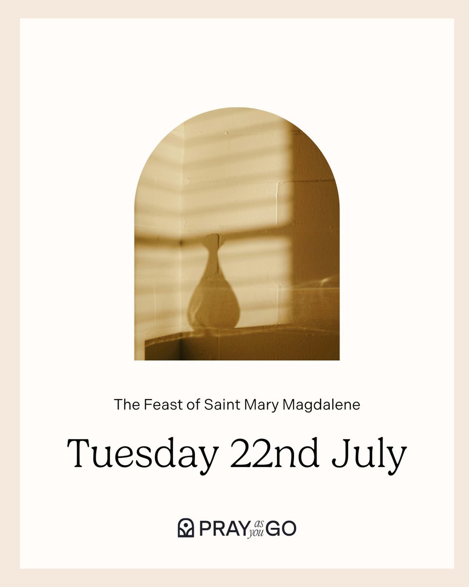 prayasugo's tweet image. Today is the feast of St Mary Magdalene, ‘apostle to the apostles’. Swipe to learn more about her…
#PrayAsYouGo #PrayAsYouGoAPP #prayerapp #Catholic #Christian #catholicapp #christianapp #Dailyprayer #prayerpodcast #Jesuit #bible #Catholicism #Christianity #Jesus #God #meditate