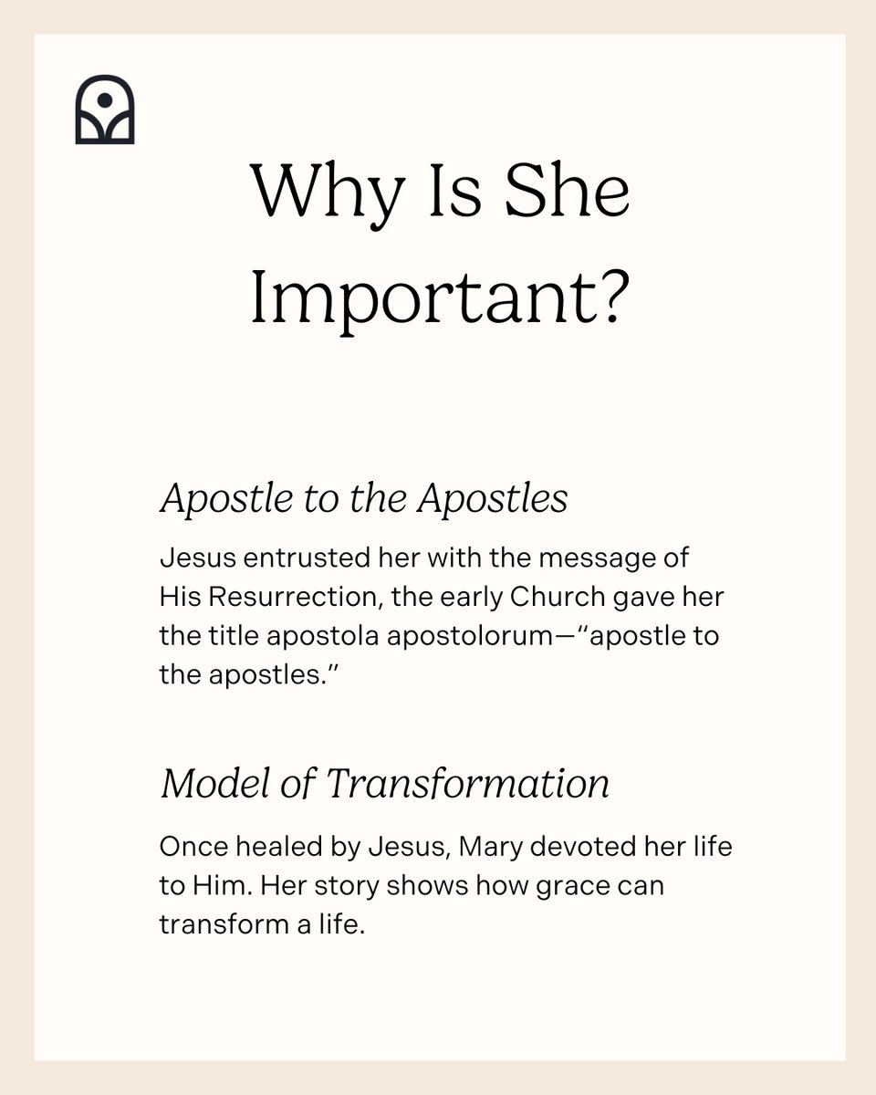 prayasugo's tweet image. Today is the feast of St Mary Magdalene, ‘apostle to the apostles’. Swipe to learn more about her…
#PrayAsYouGo #PrayAsYouGoAPP #prayerapp #Catholic #Christian #catholicapp #christianapp #Dailyprayer #prayerpodcast #Jesuit #bible #Catholicism #Christianity #Jesus #God #meditate