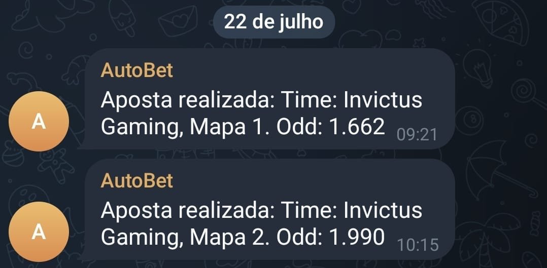 Identificação da partida automática ✅
Análise da partida automática ✅
Aposta automática ✅