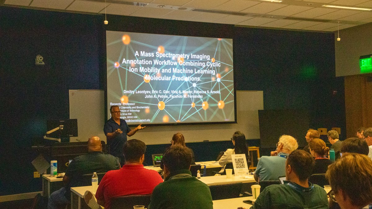 ibbgatech's tweet image. Highlights from day two of the Advancing Mass Spectrometry for Biophysics and Structural Biology (AMS) conference at Marcus Center yesterday! 🔬 We heard fascinating presentations from experts on a range of topics, along with a poster session and times to mingle and network.