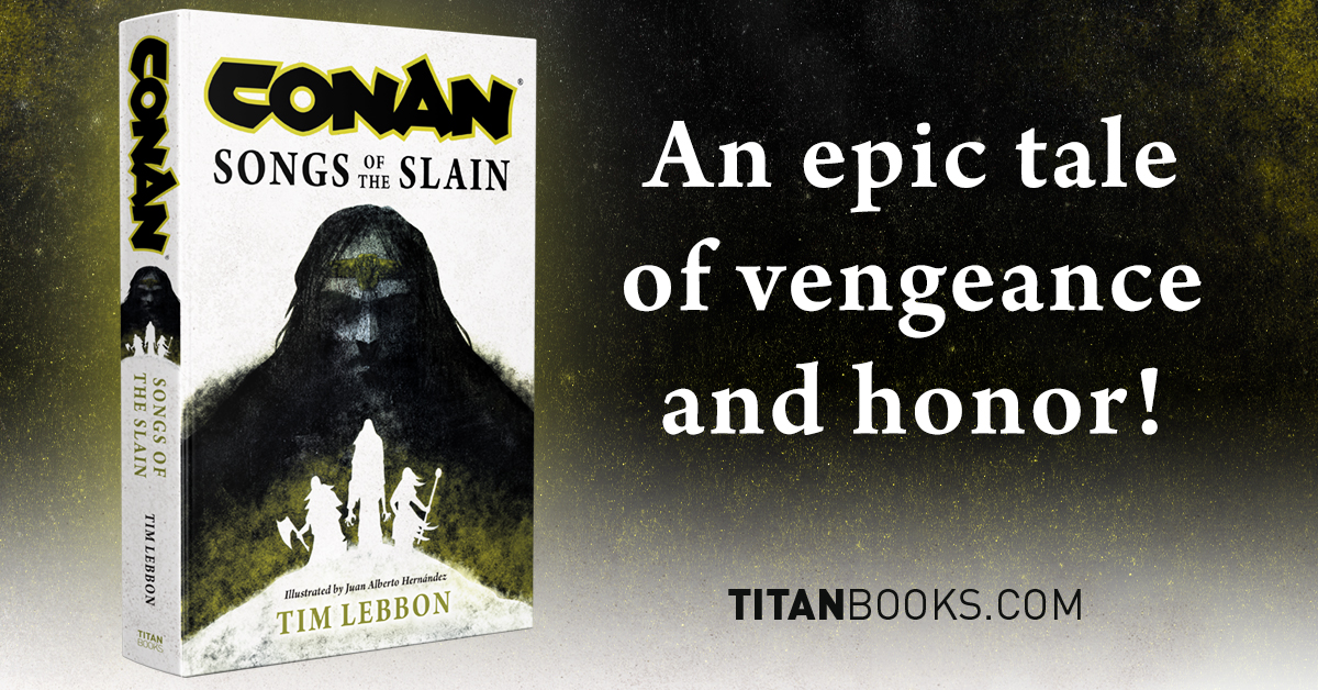 TitanBooks's tweet image. Are you ready for a perilous journey for honor, vengeance, and blood?
CONAN: SONGS OF THE SLAIN by @timlebbon is out today!
Order your copy now: bit.ly/4412dCM
#Conan #SongsOfTheSlain @HeroicSignature @conanbycrom