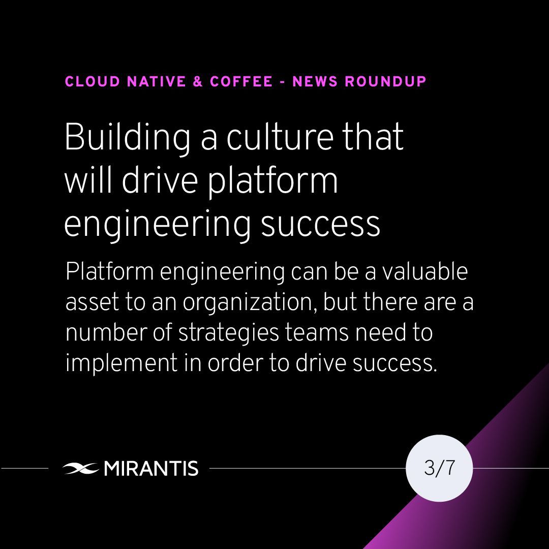 MirantisIT's tweet image. Your quick cloud catch-up is here! Dive into top cloud-native trends and updates in just 2 minutes. ☁️☕️
Enjoy! buff.ly/EDRYwJW
