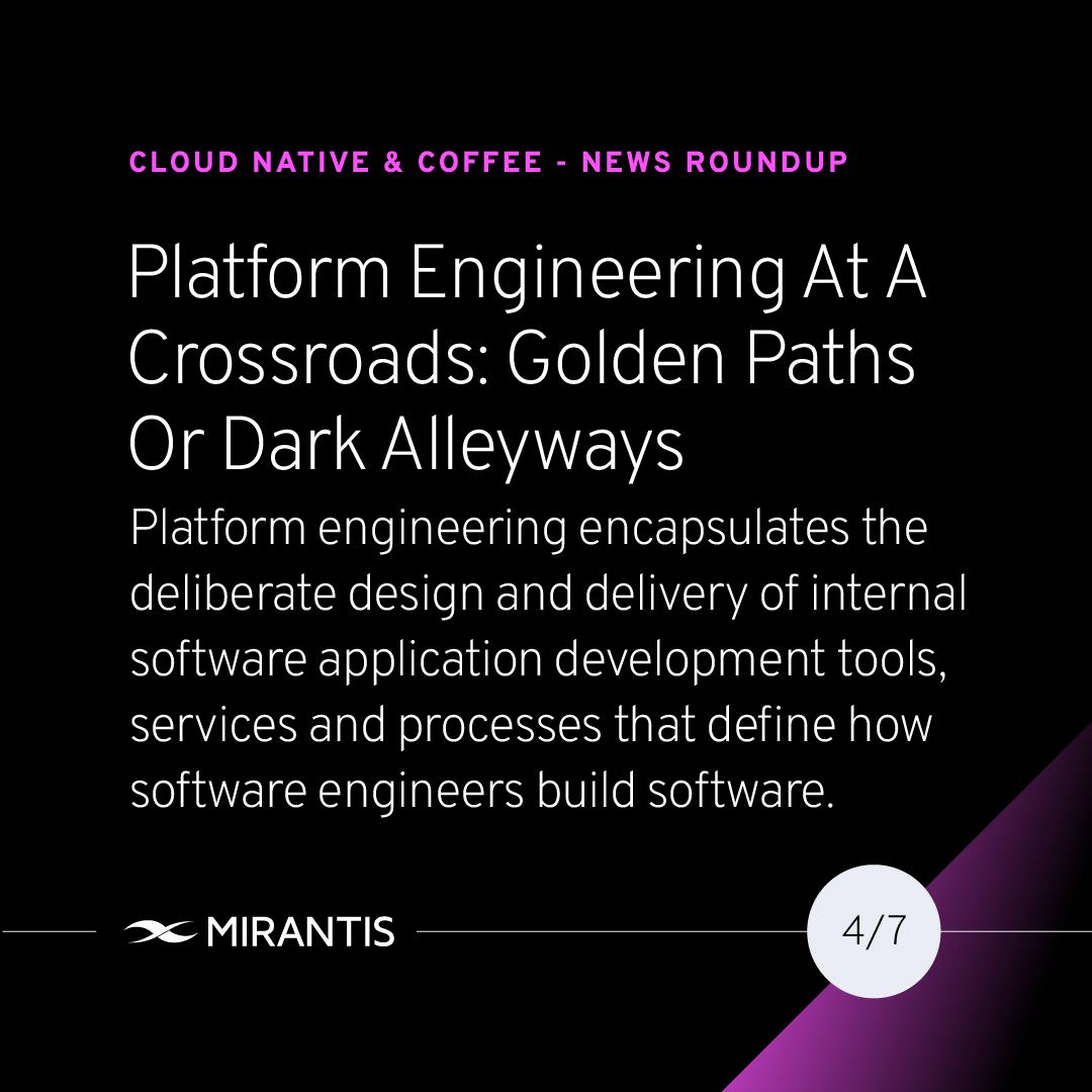 MirantisIT's tweet image. Your quick cloud catch-up is here! Dive into top cloud-native trends and updates in just 2 minutes. ☁️☕️
Enjoy! buff.ly/EDRYwJW