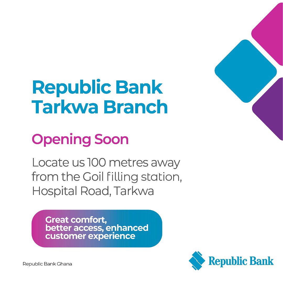 Exciting news🎊🎉
Our newest branch is finally here.
Tarkwa, we are opening soon!