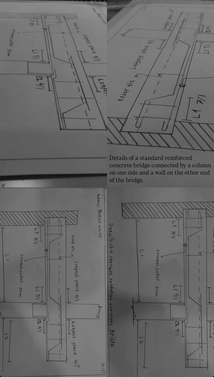 Detail diagram of a standard concrete bridge
