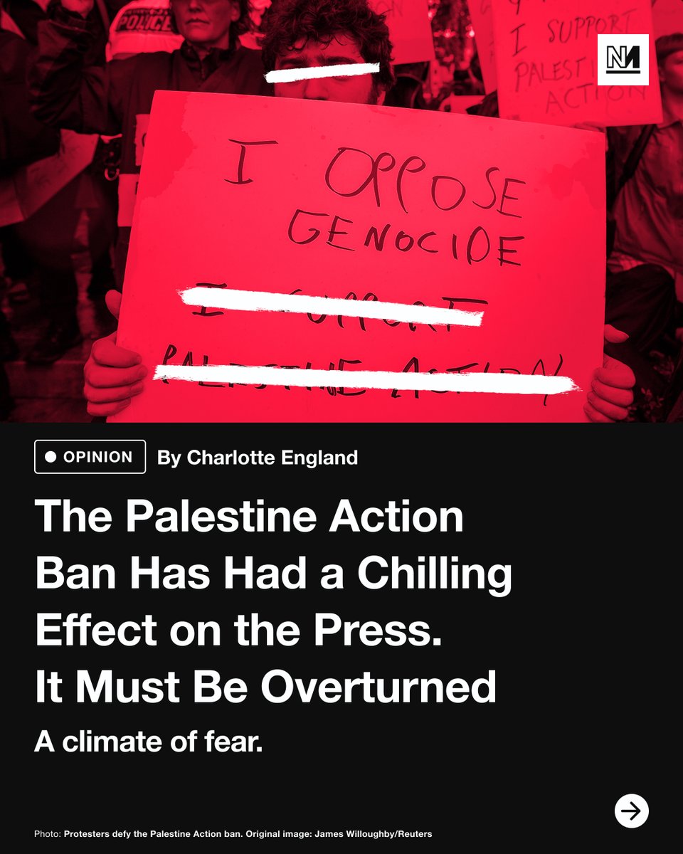 novaramedia's tweet image. Novara Media told a high court judge how the proscription of Palestine Action has inhibited our journalism. He must allow a judicial review, writes @CharlottEngland.
The day before the ban came into effect, Novara Media wrote to the attorney general, Lord Richard Hermer KC, to…