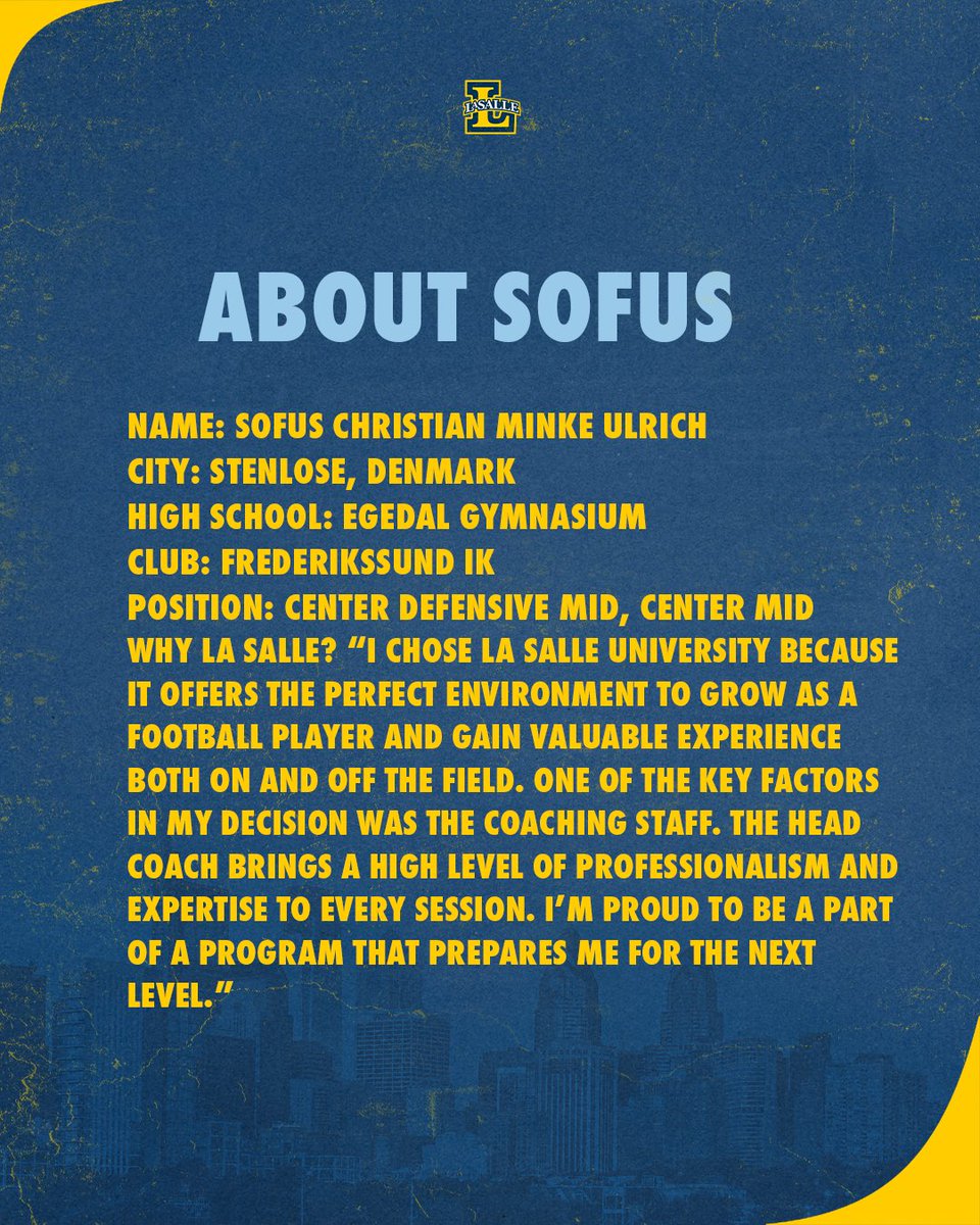 LaSalle_MSOC's tweet image. Meet our newcomers - Sofus Ulrich