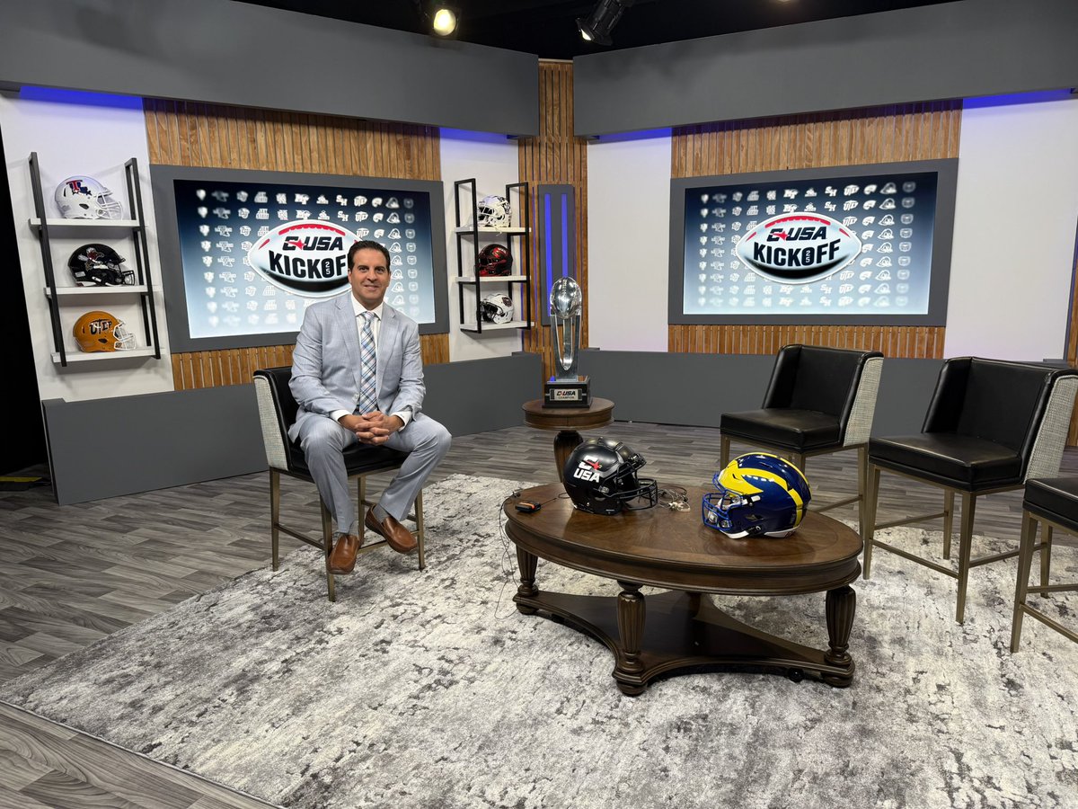 mikecoreysports's tweet image. Excited to host @ConferenceUSA Football Kickoff today from @PGA HQ in Frisco, TX! We’ll be talking to all 12 head coaches and select players along with some great features on the air from 11am-3pm on ESPN+ / @ESPNCFB @NCAAFootball