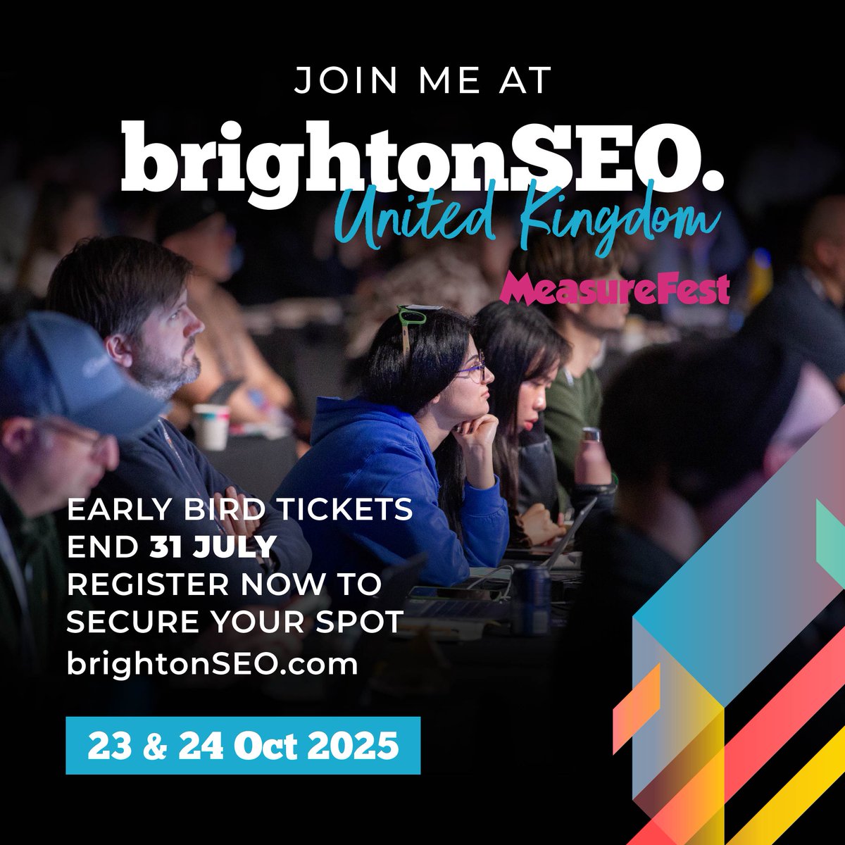 Don't miss the chance to get a ticket to #brightonseo before the prices go up! Even better - you can save 10% off the already low price with my discount code here: ti.to/roughagenda/br…