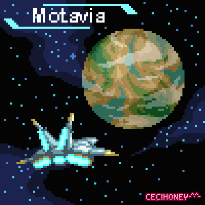 #pixelart of phantasy star IV Landale reaching Motavia :3
I do commissions, my portfolio: artstation.com/cecihoneypixel