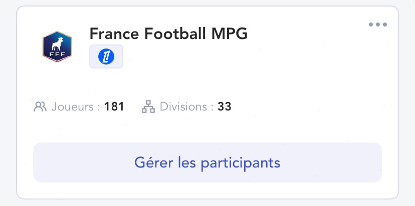 Sam 🦁 (@samquelplaisir) on Twitter photo France Football MPG recrute pour sa 9ème saison. 🐐🇫🇷
👉 Une multi ligue basée sur le système de championnat français (de L1 à R2).
Si intéressé : donnez votre pseudo
RT apprécié 🙏 <a href="/MonPetitGazon/">MPG & MPP ⚽️</a> <a href="/MPGLaurent/">MPGLaurent</a> <a href="/DeglingoMPG/">Deglingo MPG / SORARE / NFT</a> <a href="/OOCMPG/">Out of Context MPG</a> <a href="/mpg_de_mani/">MonPetitSorare- Data, Aide & Conseils Sorare ⚽</a> <a href="/MPG_Stats/">MPG Stats</a> France Football MPG recrute pour sa 9ème saison. 🐐🇫🇷
👉 Une multi ligue basée sur le système de championnat français (de L1 à R2).
Si intéressé : donnez votre pseudo
RT apprécié 🙏 <a href="/MonPetitGazon/">MPG & MPP ⚽️</a> <a href="/MPGLaurent/">MPGLaurent</a> <a href="/DeglingoMPG/">Deglingo MPG / SORARE / NFT</a> <a href="/OOCMPG/">Out of Context MPG</a> <a href="/mpg_de_mani/">MonPetitSorare- Data, Aide & Conseils Sorare ⚽</a> <a href="/MPG_Stats/">MPG Stats</a>