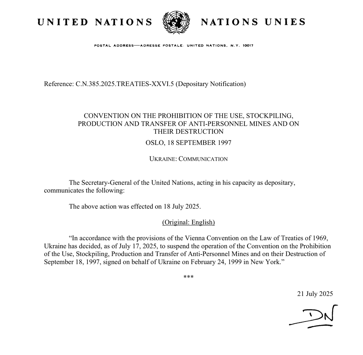 Wildfire_v's tweet image. Creative legal move from Ukraine: it will &quot;suspend&quot; the operation of the Anti-personnel Mine Ban Convention. Maybe non-nuclear-weapon states should try &quot;suspending&quot; the operation of the #NPT. Would make for a more interesting #NPTRevCon.