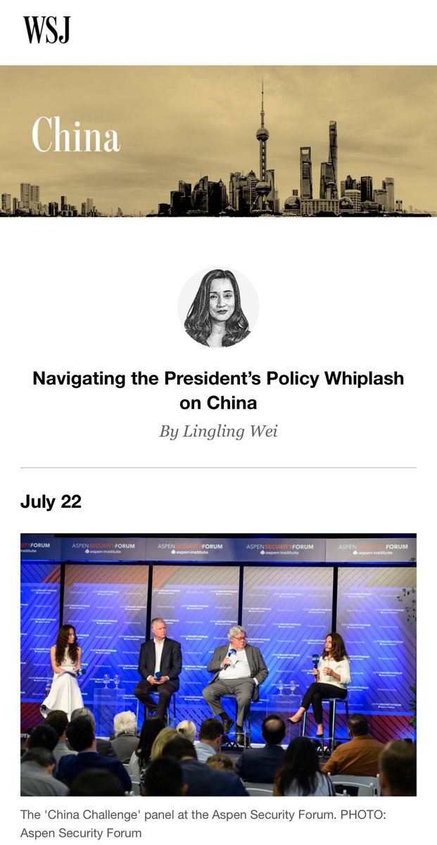 Lingling_Wei's tweet image. Is it a trade war or a big deal? Six months into his second term, Trump’s China policy seems to be a bit of both—and neither. And while Washington dithers, China is playing hardball. A conversation with Stephen Biegun, @LizEconomy @bueti at @AspenSecurity wsjchina.cmail20.com/t/d-e-suhslt-d…