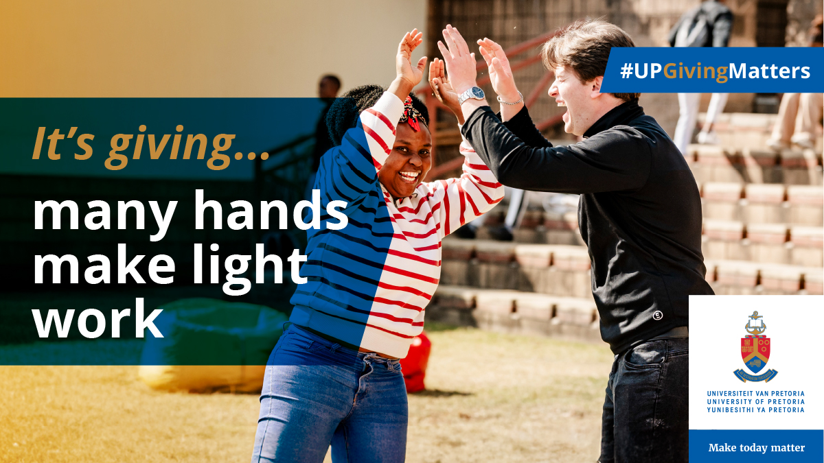 UPTuks's tweet image. Give. Pack. Create impact. Join us on 30 July at Hatfield Campus for our Food Pack-a-Thon as part of UP Giving Month! Entrance = 1 non-perishable food item.

Register now to secure your spot: ow.ly/lgQq50Wtkwh

#UniversityOfPretoria  #InfiniteImpact
