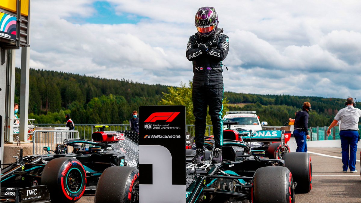 F1's tweet image. Only two of our current drivers have started from pole position multiple times at Spa... 👀
Those are Lewis Hamilton and Charles Leclerc 🤩👀
#F1 #BelgianGP