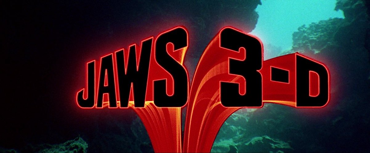 HBarletto's tweet image. Today in 1983 we were treated to the gem that is Jaws 3-D.
Part of the 80s revival of 3D movies, like Friday the 13th Part III and Amityville 3D.