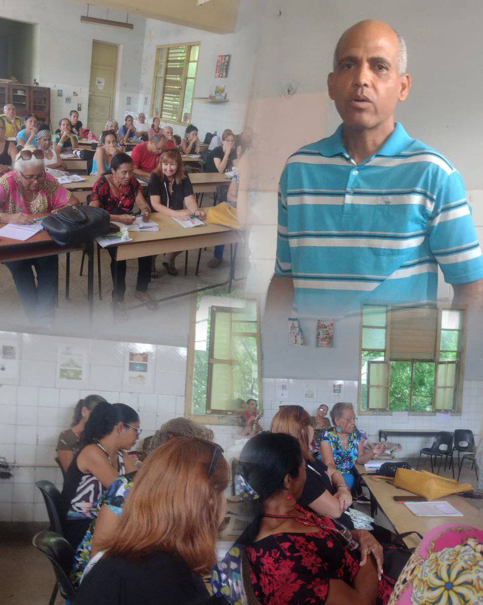 📣<a href="/alberto06680833/">Alberto Martìnez Álvarez.</a>, juez de la Sala Primera de lo Penal del @TribunalHolgun participó en una jornada de preparación para el nuevo curso escolar en el IPU Enrique José Varona, donde intercambió con el claustro acerca de la influencia de las drogas y los delitos asociados a esta.