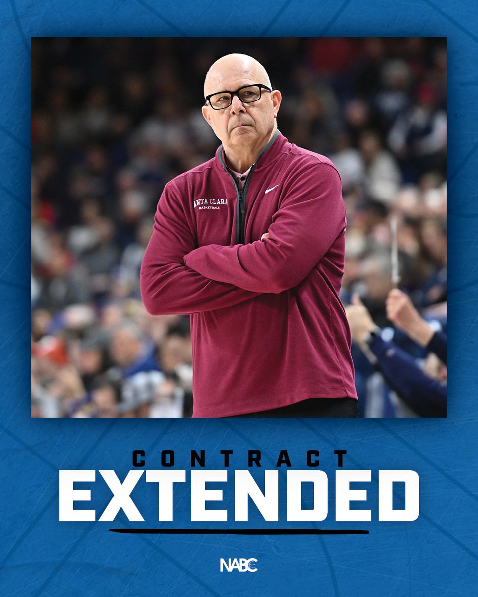 NABC1927's tweet image. Congratulations to @SantaClaraHoops coach Herb Sendek on earning a contract extension through 2030!