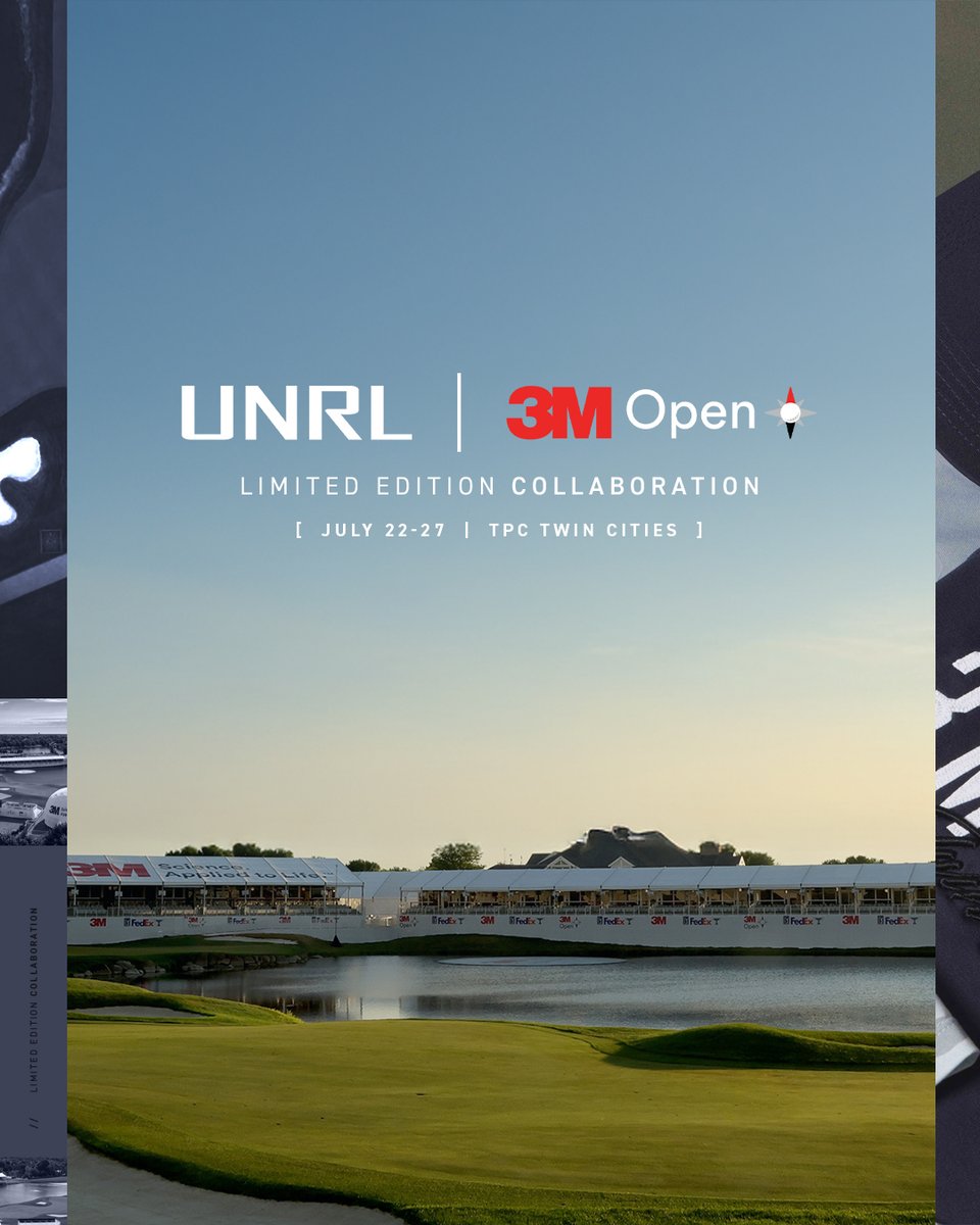 unrlco's tweet image. Minnesota made. Tournament tested.
The UNRL x 3M Open collection lands Thursday. Find these items exclusively at the FanShop this weekend only. Limited units available.