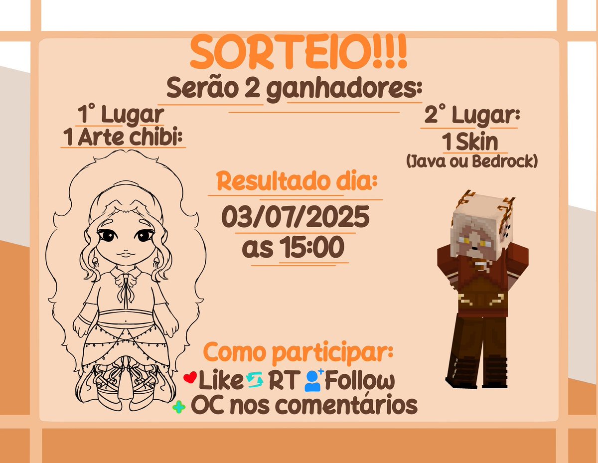AkaiElaphus's tweet image. ⭐SORTEIO DE 200+ SEGUIDORES!!⭐
Queria agradecer a todo mundo que me segue e curte meu trabaio então resolvi fazer um sorteio pra vocês!!! Obrigado a cada um de vocês por me apoiarem e boa sorte pra todos!!!🧡