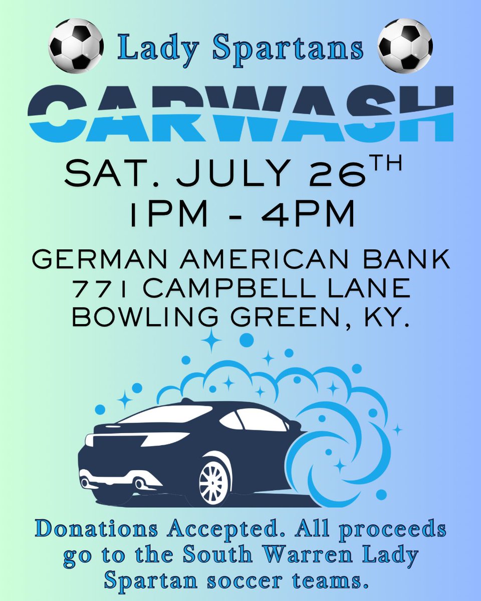 Support girls soccer and get your car sparkling! ⚽🚘🧽