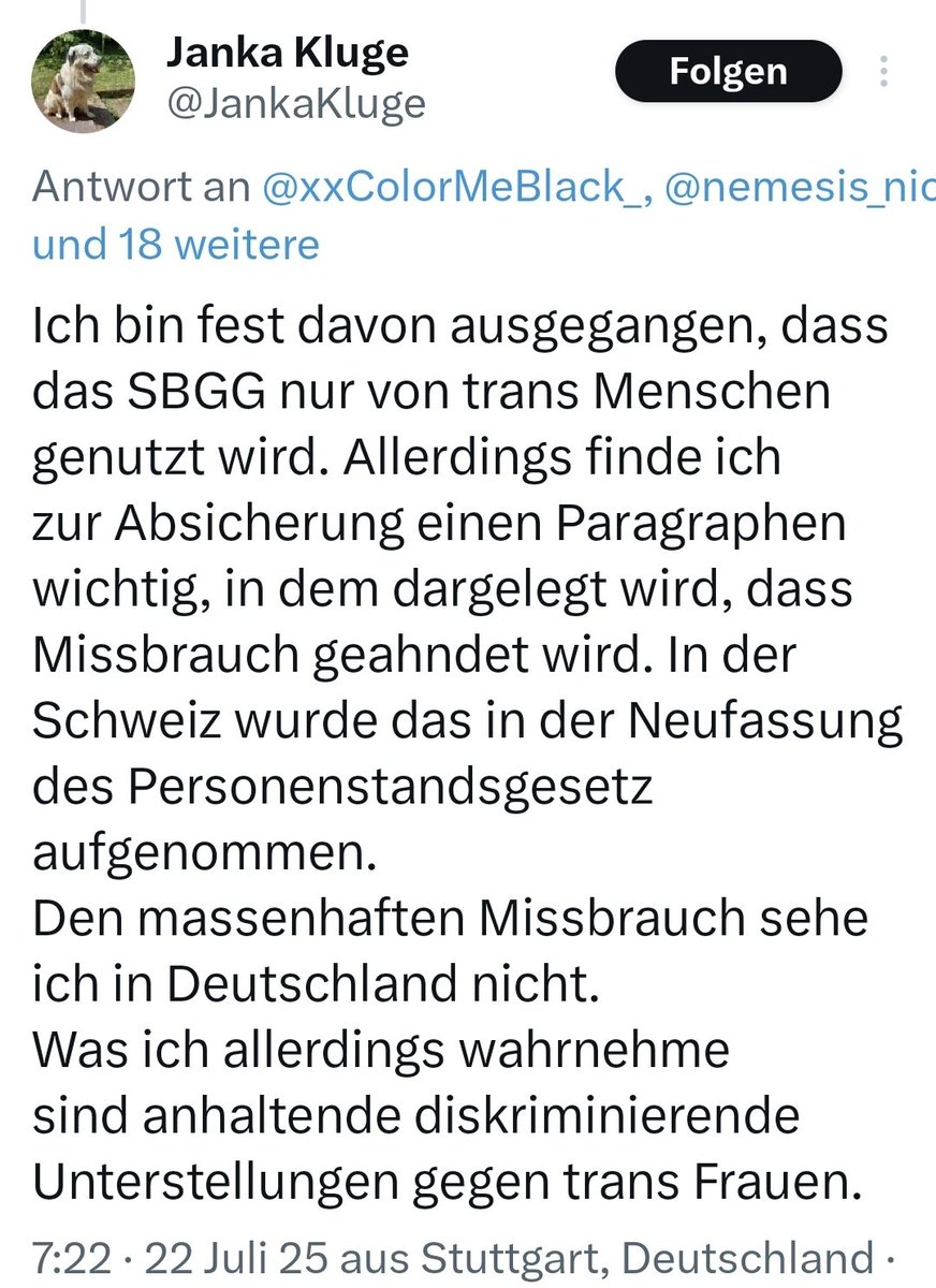 BalticaNW's tweet image. Kluge ist "fest davon ausgegangen", dass nur Transpersonen (whatever that means) das SBGG nutzen werden.
Wir haben es tausendfach erläutert, dass perverse Männer das nutzen und uns beeinträchtigen werden.
Wir hatten Recht.
Kluge hat uns dafür diffamiert.