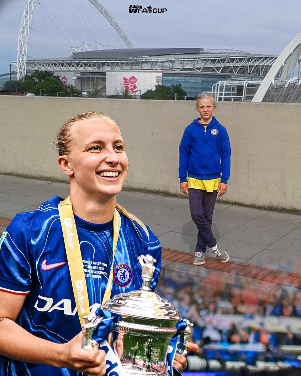 AdobeWFACup's tweet image. Aggie Beever-Jones’ first time playing at @wembleystadium was a dream come true 🥹
#AdobeWomensFACup