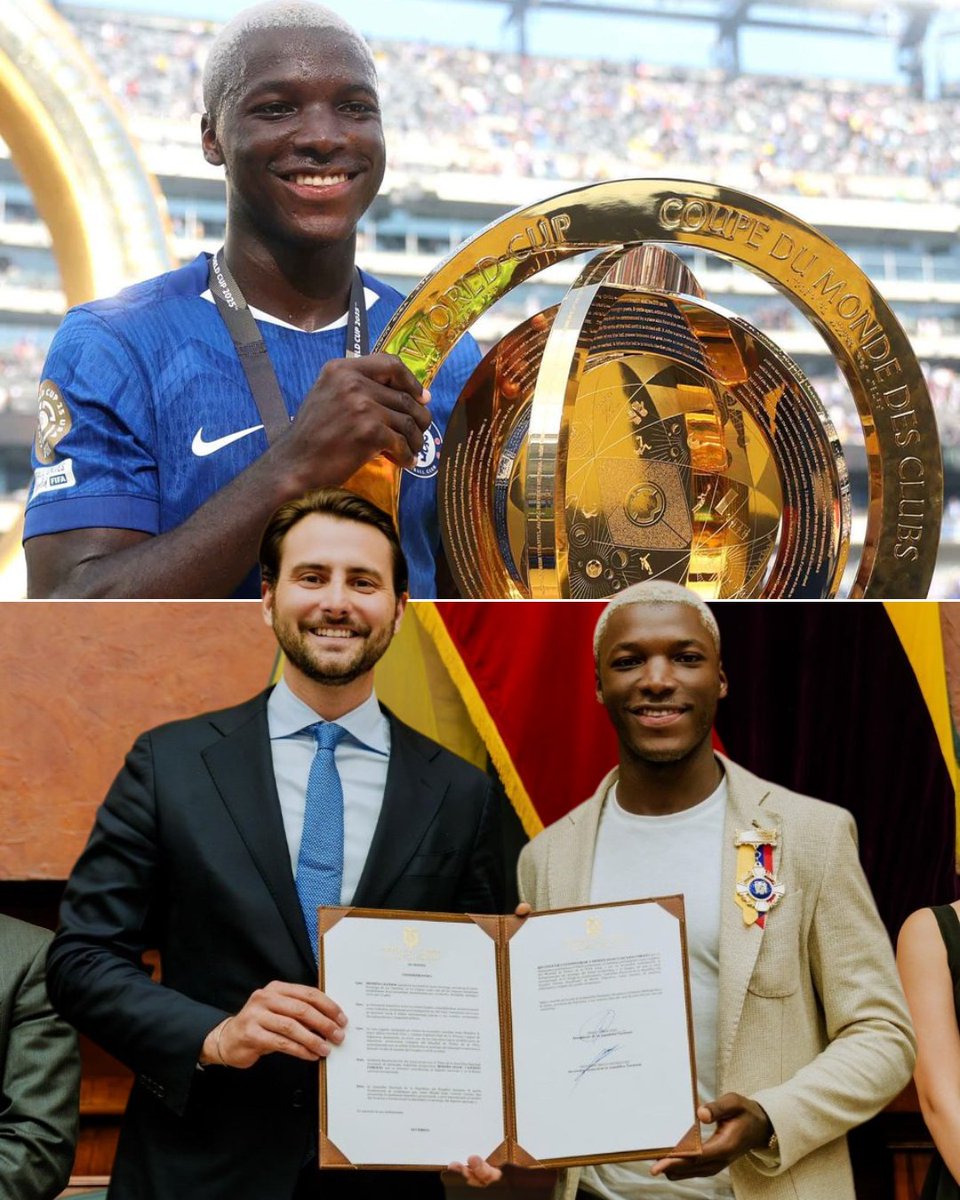 MenInBlazers's tweet image. WHAT A SUMMER FOR MOISES CAICEDO 😍
Club World Cup winner, now honored in parliament in Ecuador for services to international football 🇪🇨🙌