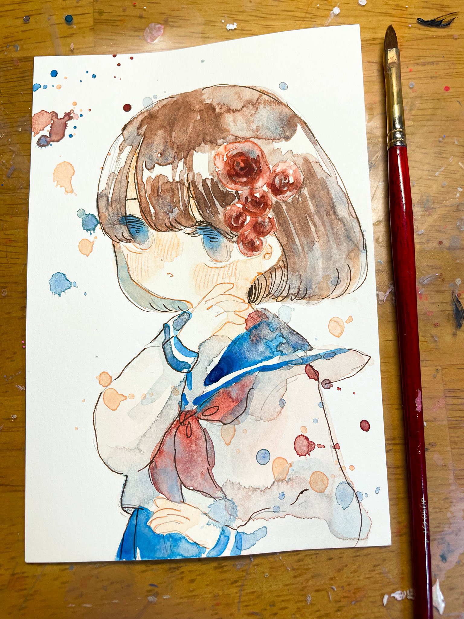 手作り額付き絵画　title「はるうららニャンコ」 さいきんの日々🐈