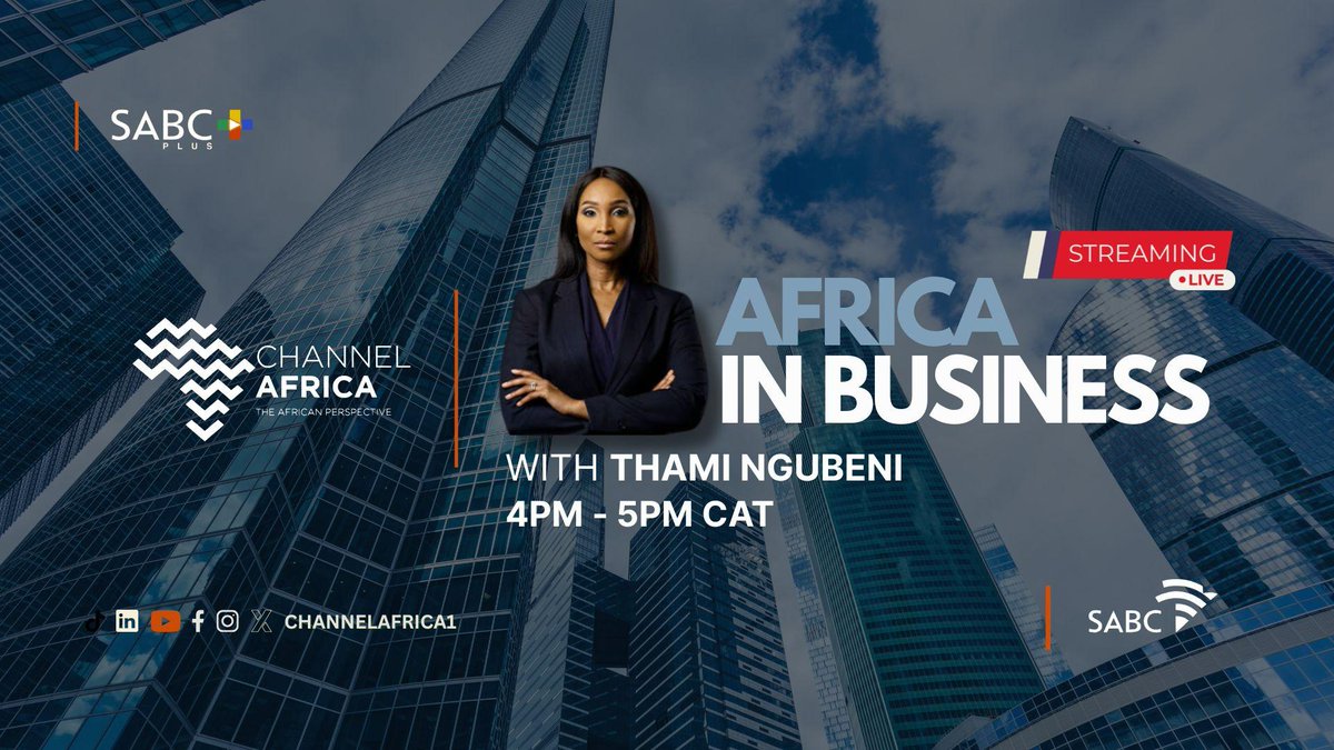 channelafrica1's tweet image. You are now with @lifewiththami on #AfricaInBusiness until 17:00 CAT.
For your latest business news and views,
Tune In:
📺:@SABCPlusapp |DSTV 802|Open View 628
🔗: bit.ly/SoundaAfrica
#ChannelAfrica