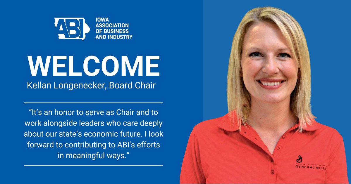 [PRESS RELEASE]: ABI is pleased to announce the election of Kellan Longenecker, Global Supply Chain Learning and Development Lead at <a href="/GeneralMills/">General Mills</a> as the 2025 Chair of our Board of Directors. Read the press release here ➡️ bit.ly/4mrLZsL