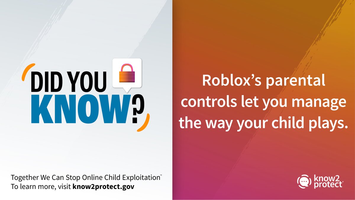 Know2Protect's tweet image. #DYK @Roblox offers parental controls that help you supervise who your child interacts with and what games they can access? 🛡️The FOSI Guide to Roblox breaks down everything parents need to know! Check it out here: fosi.org/program/the-fo….
#K2P #ChildSafety