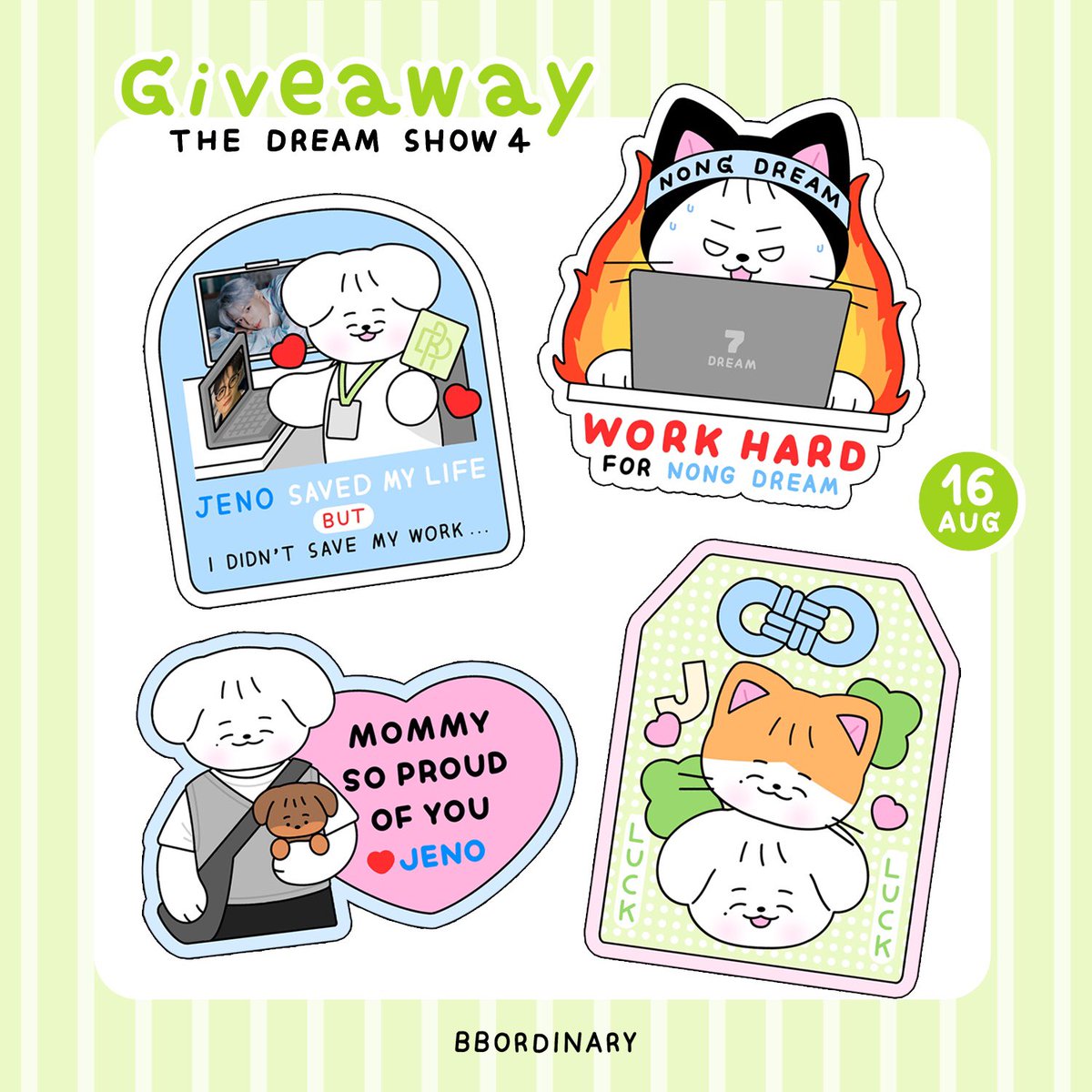 bbordinary's tweet image. Giveaway tds4 in bkk ꒰.◜◡◝꒱੭💚
For Jeno’s mommy office syndrome
Date : 16 Aug 2025
Location : Rajamangala national stadium
Time : tba
** PLS SHOW THIS TWEET **
อย่าลืมมารับกันนะคะ 🫶🏻
#THEDREAMSHOW4_in_BKK