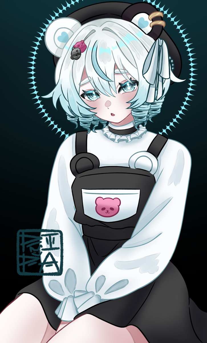 pipparii's tweet image. Gift I made for @Bearrelroll They always support me! Thank you! 🩵 (✿◡‿◡)