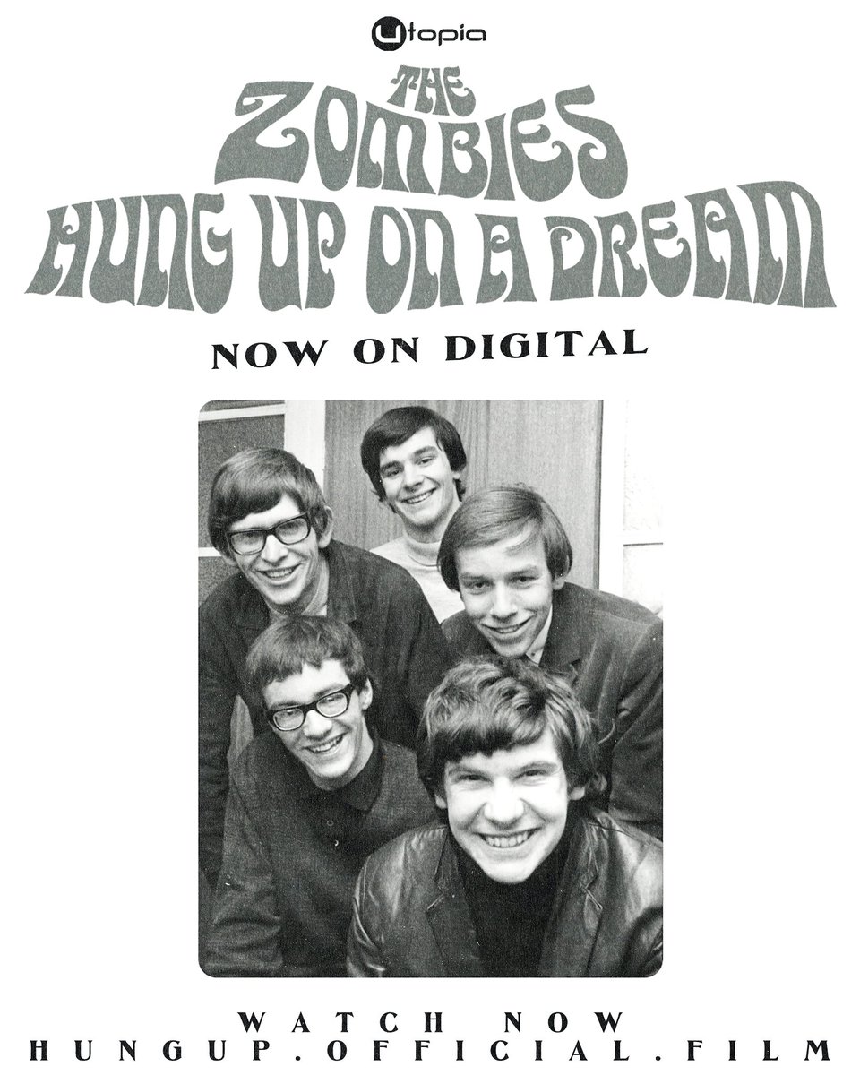 utopiamovies's tweet image. “Wonderfully illuminating for any fan or music lover” (Film Inquiry)
HUNG UP ON A DREAM: The Zombies Documentary, the first-ever documentary about one of the most influential rock bands of all time, is now available on digital.
Watch now on Apple TV or Prime Video 📺…