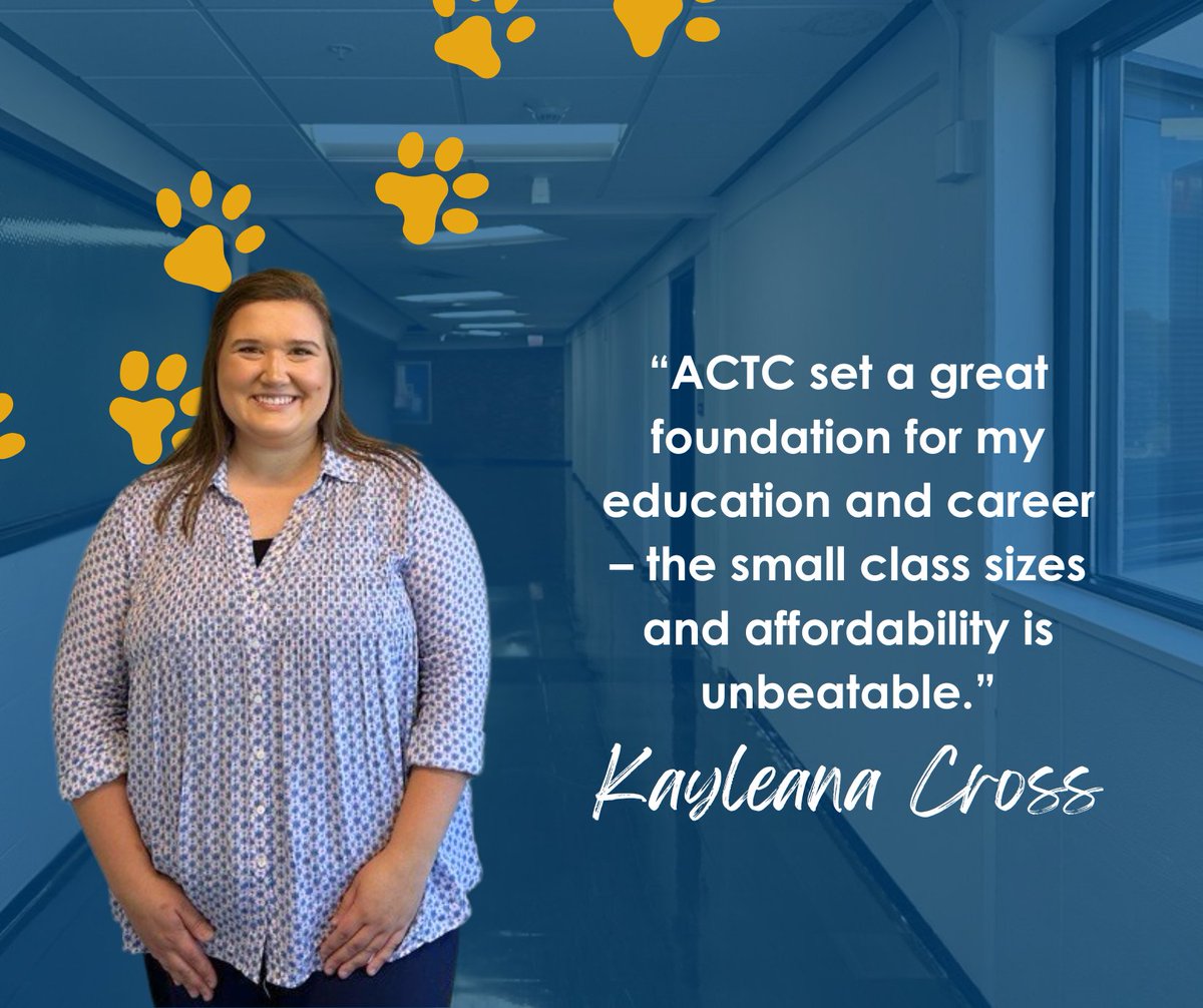 Meet ACTC Pathfinder Kayleana Cross 🐾

“Because of scholarships, I was able to graduate from ACTC debt-free,” Cross said. “The small class sizes and affordability is unbeatable.”

Read her full story here: ashland.kctcs.edu/news/2025/2025…

#ACTCAlum #ACTCProud