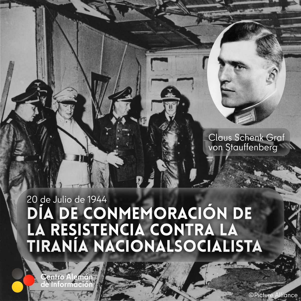 El 20 de julio de 1944, Claus von Stauffenberg y otros conspiradores intentaron asesinar a Hitler. Fallaron, pero su valor quedó como símbolo de dignidad y oposición al terror.
