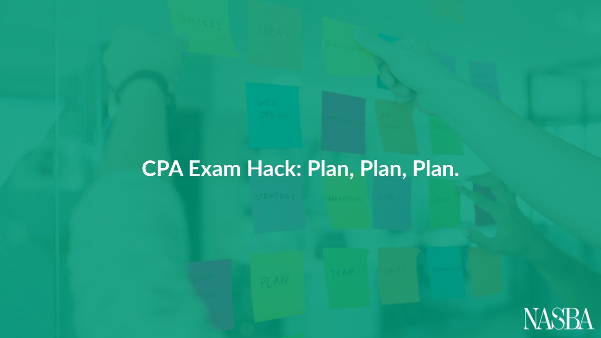 NASBA's tweet photo. Decide how you want to tackle all the sections of the Exam and be sure you have the time to dedicate to studying. Tailor the order you take each section to your benefit! #TestTipTuesday https://t.co/t6He463iJd
