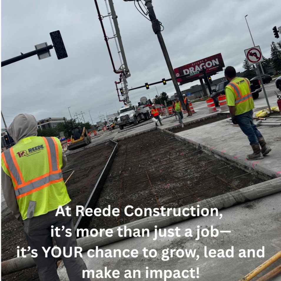 At Reede Construction, we don’t just build roads—we build a community where every employee can thrive. With a collaborative and supportive environment, every challenge becomes an opportunity to excel together. reedeconstructioncareers.com #TogetherWEbuildSUPERIOR