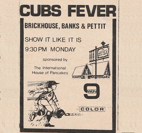 ChicagoTVGuides's tweet image. This week in 1969
Cubs Fever - sponsored by IHOP
Chicago Tribune TV Week. July 22, 1969