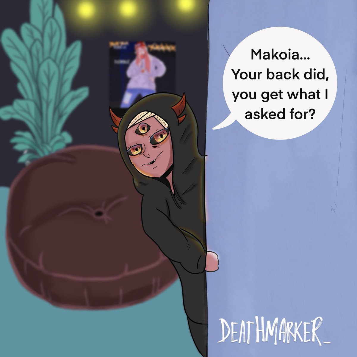 thomas_malyk's tweet image. Mulberry Makoia’s roommate who is addicted to nether dust. #comic #demon #anime