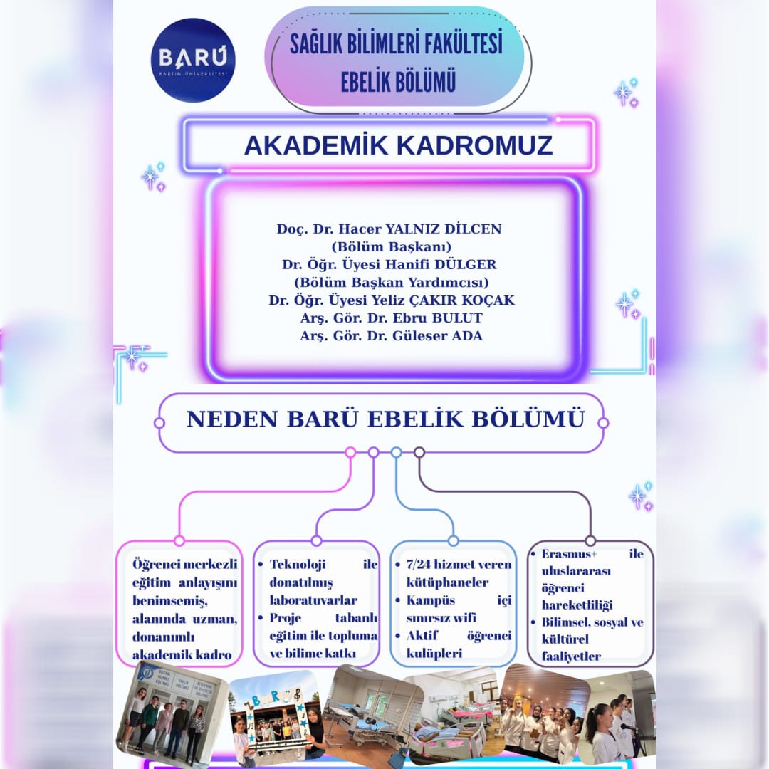 bartinsaglik (@bartinsaglik) on Twitter photo İnsana dokunan bir mesleğin parçası olmak ister misiniz? Öğrenci odaklı eğitim modelimiz ve deneyimli akademik kadromuzla sizleri Ebelik Bölümü’ne bekliyoruz.
<a href="/baruedutr/">Bartın Üniversitesi</a>
<a href="/profdraakkaya/">Prof. Dr. Ahmet AKKAYA</a>
<a href="/Sevim_Celik67/">Prof. Dr. Sevim Çelik</a> İnsana dokunan bir mesleğin parçası olmak ister misiniz? Öğrenci odaklı eğitim modelimiz ve deneyimli akademik kadromuzla sizleri Ebelik Bölümü’ne bekliyoruz.
<a href="/baruedutr/">Bartın Üniversitesi</a>
<a href="/profdraakkaya/">Prof. Dr. Ahmet AKKAYA</a>
<a href="/Sevim_Celik67/">Prof. Dr. Sevim Çelik</a>