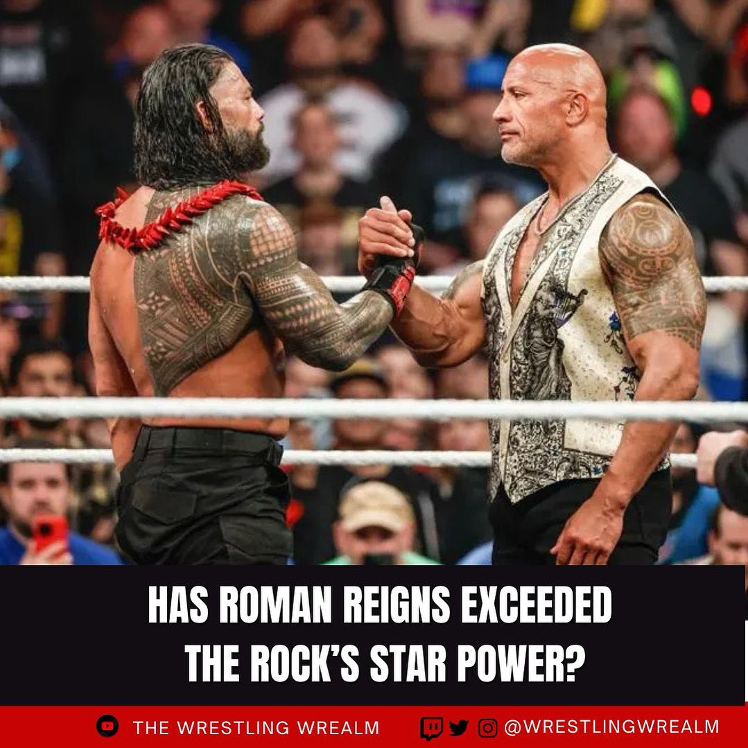 WrestlingWrealm's tweet image. The Big Dawg was hall of fame bound, but The Tribal Chief is on another planet. Is it safe to say he’s surpassed The Rock as the biggest star in the family?