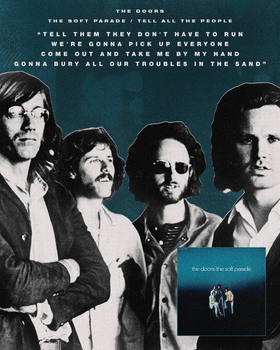 TheDoors's tweet image. Will you “tell all the people that you see” that this month mark’s the anniversary of The Doors fourth studio album from 1967, THE SOFT PARADE?
The celebration has already begun - listen to the album here: found.ee/StreamTheSoftP…
Photo by Henry Diltz.