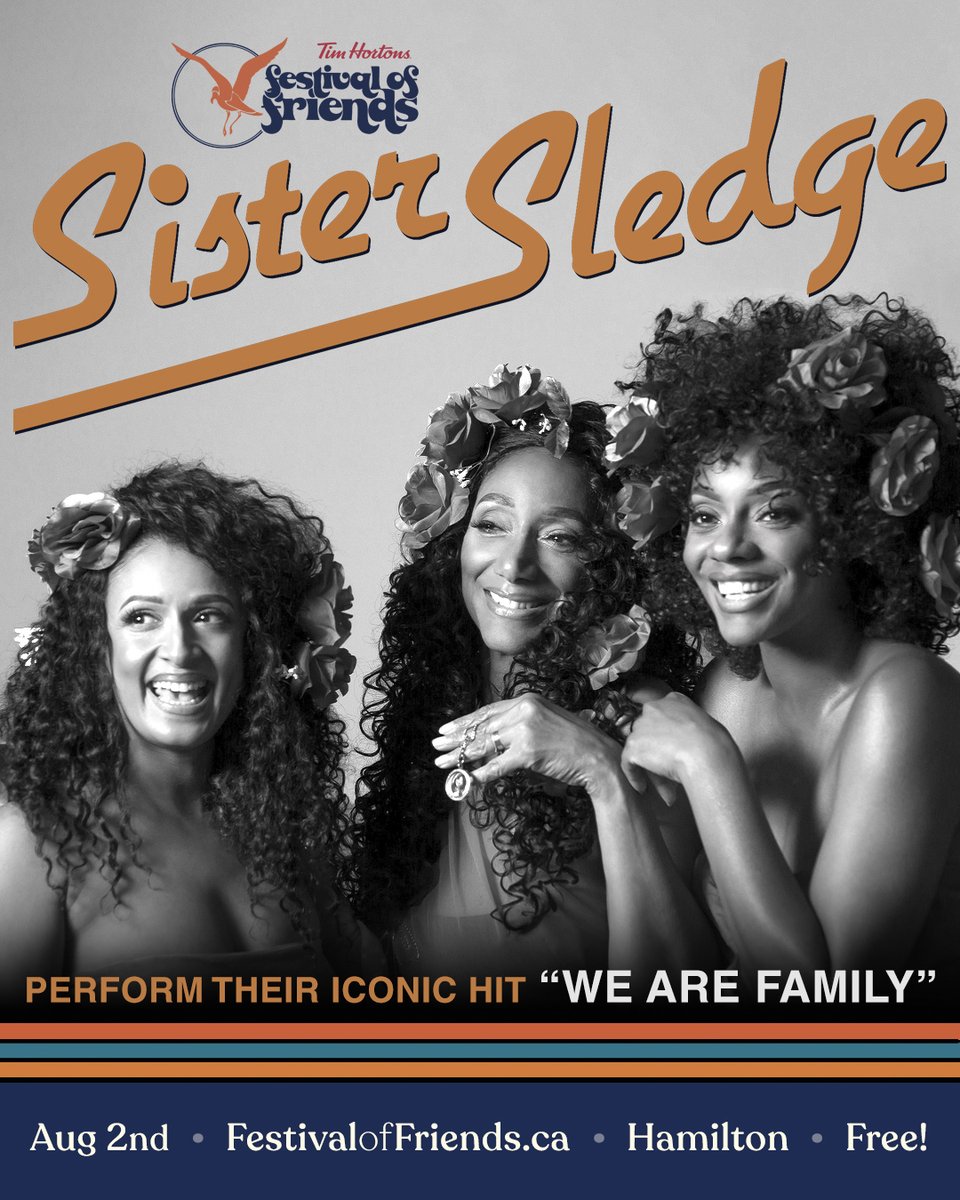 Sister Sledge brings the love to the SecondShop.ca Mainstage August 2nd. The festival is always FREE, but this is your chance to win exclusive front row passes to TheOpusTeam.com VIP Area.

To enter, like and repost. #HamOnt