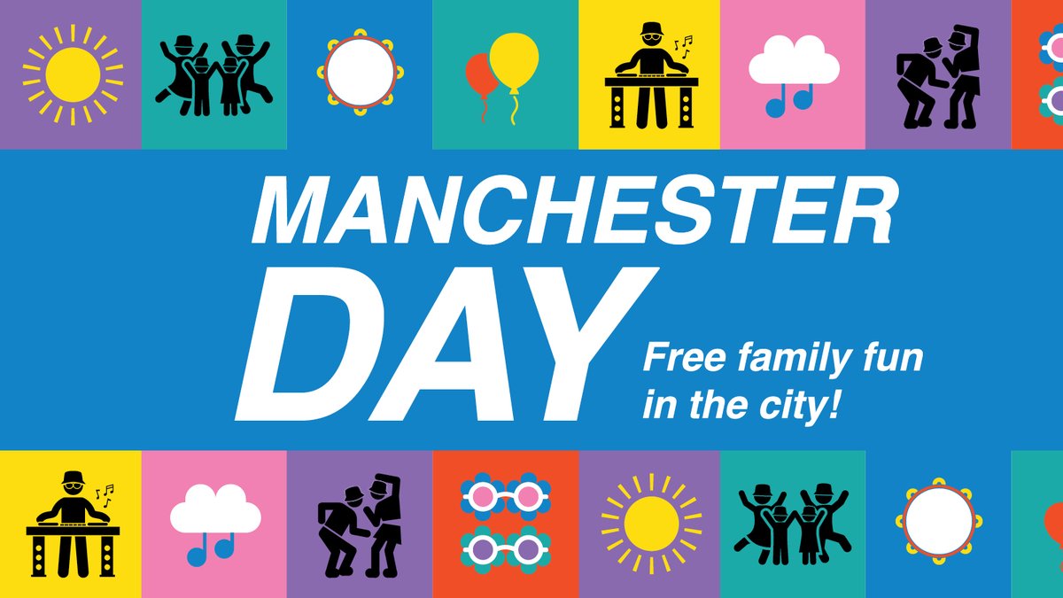🧵1
Heading to Manchester Day this Saturday? 🥳

⏰ At 12 noon it kicks off with a Mini Parade from St Peter's Square down Peter Street and along Deansgate.

🎤 From 12 noon all through the day there's live music all day on the Main Stage in Cathedral Gardens.