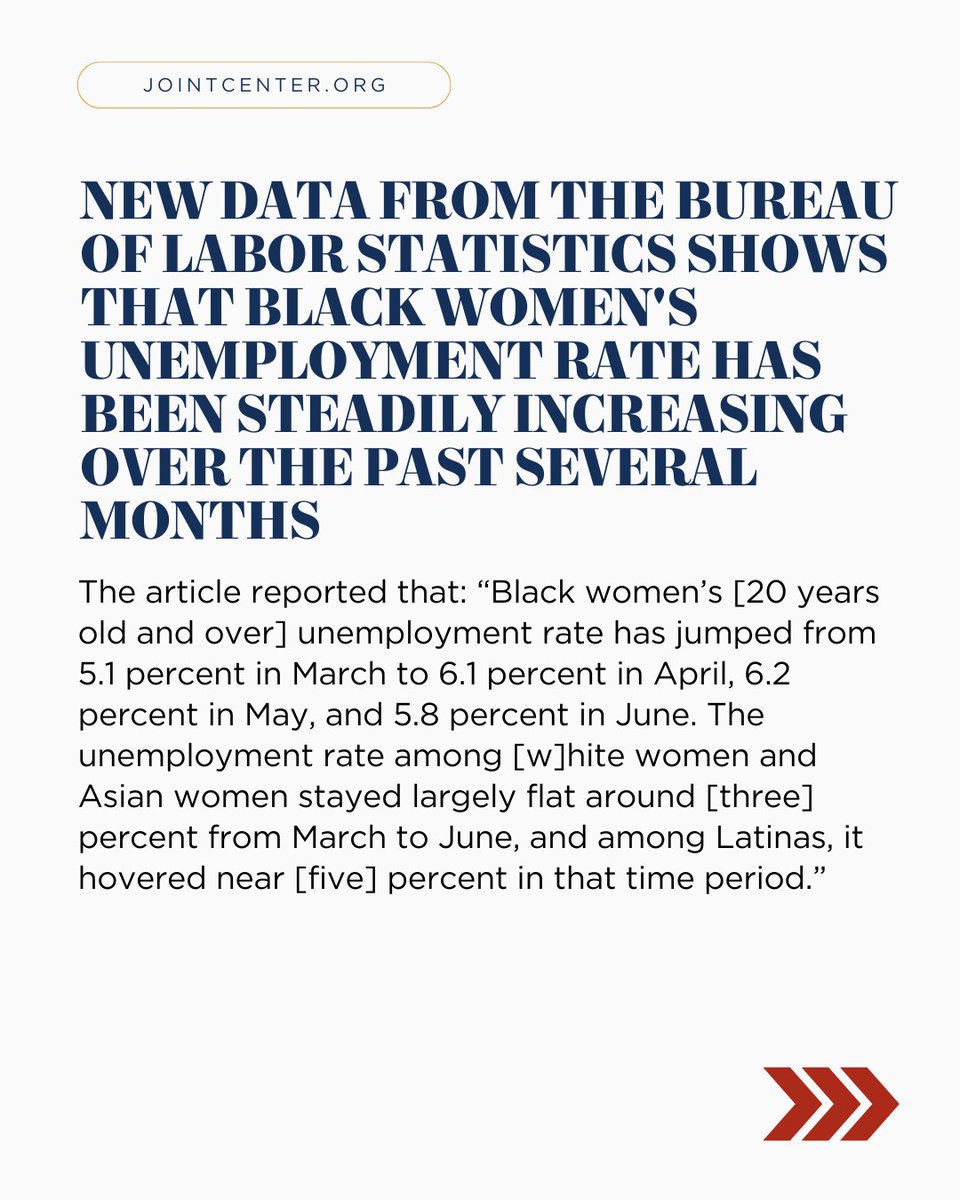 JointCenter's tweet image. This month’s newsletter from the @JointCenter explores urgent labor trends — and more:
➡️ The launch of our 2025 Tax Policy Advisory Committee
➡️ New research behind Black Women’s Equal Pay Day
➡️ Why @NAACP is challenging cuts to the Department of Education
Read the full…