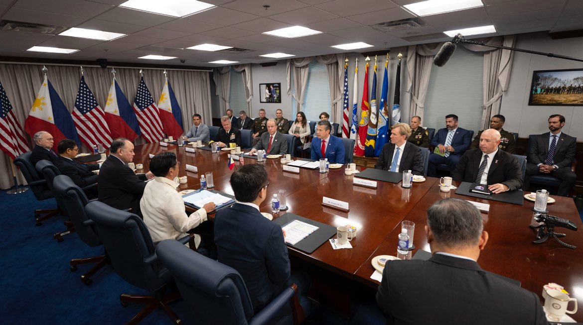 I was honored to welcome President Marcos to the Pentagon.

The Philippines is a model ally, stepping up to modernize its Armed Forces, expand our joint exercises, and support increased rotations of U.S. forces and advanced capabilities—all of which reestablish deterrence in the