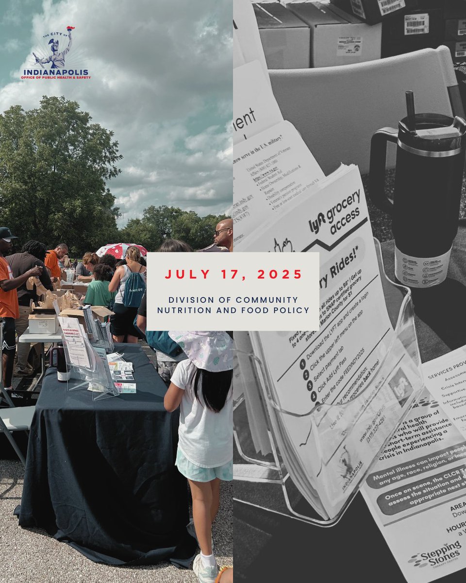 IndyOPHS's tweet image. Food Distribution Recap – July 17, 2025 🍽️
Past Thursday, the Division of Community Nutrition and Food Policy at @indyophs partnered with the Mackida Loveal & Trip Outreach Center to host a food distribution event for local families.
We’re proud to work alongside dedicated…