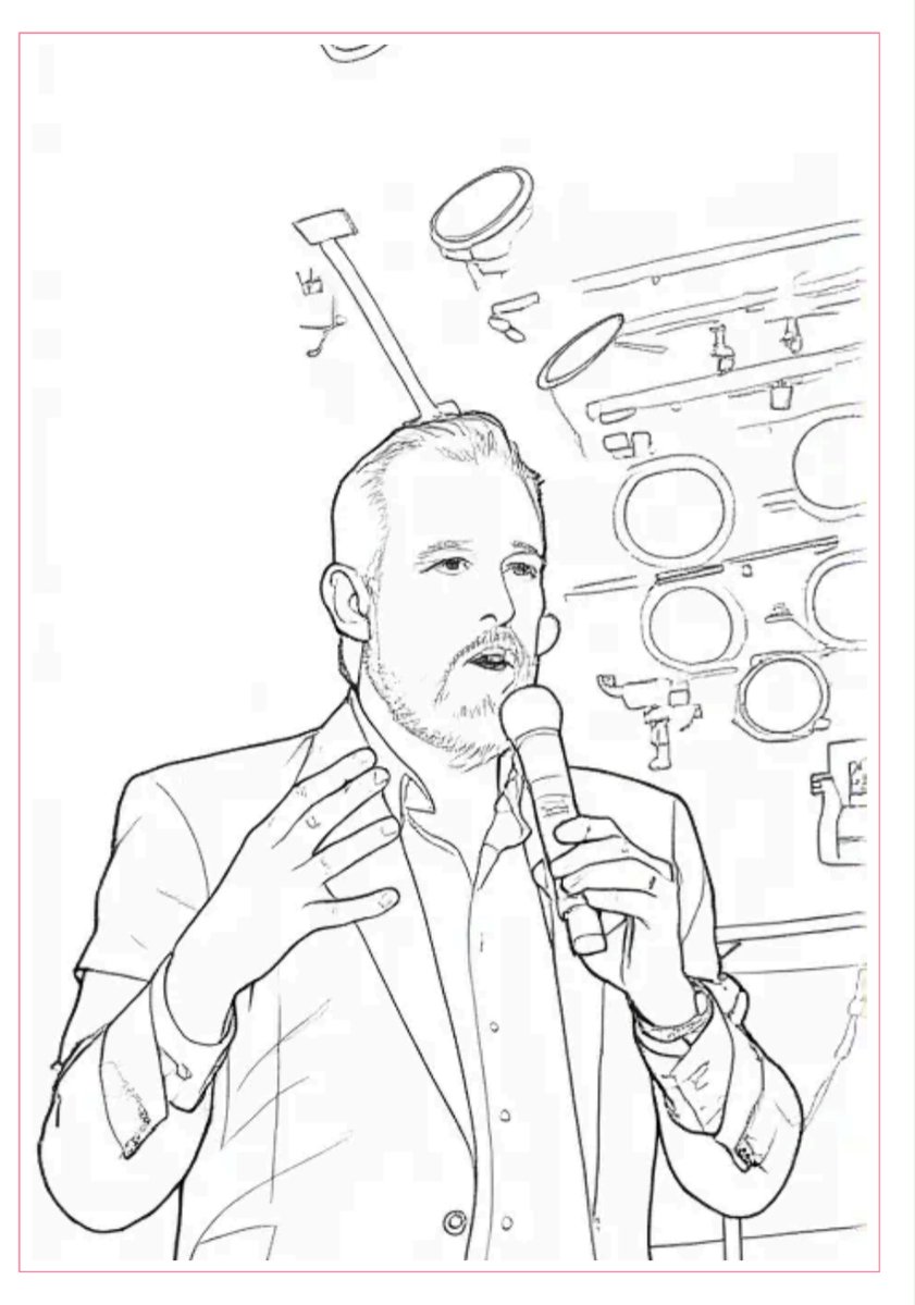 Someone recently took some picture so me during a keynote and made them into coloring sheets for kids. 
Always amazes me the creativity of others.  I hope the kids never color within the lines!!!